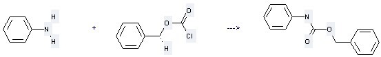 The Carbamic acid,N-phenyl-,phenylmethyl ester can be obtained by Carbonochloridic acid benzyl ester and Aniline.